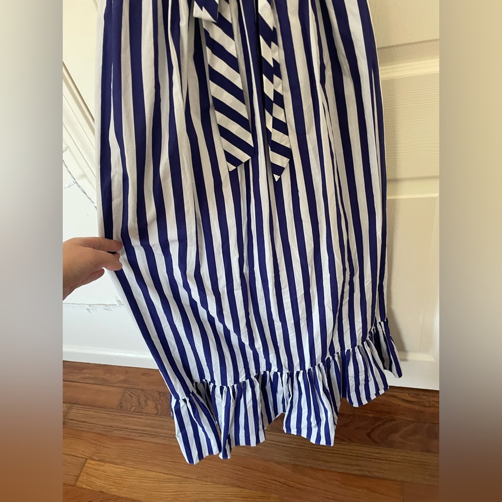 J. Crew Blue and White Striped Maxi Dress - Picture 5 of 14